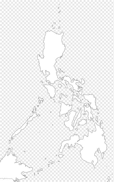 Philippines Map Drawing Here Sketch Map White Hand Monochrome Png