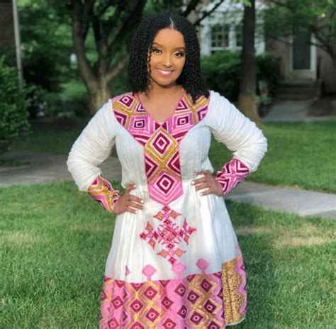 Ethiopian Dress Habesha Kemis Traditional Womens Clothes Short