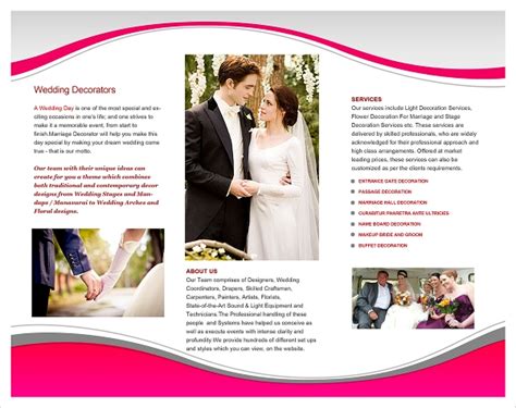 wedding planner brochure templates psd ai docs