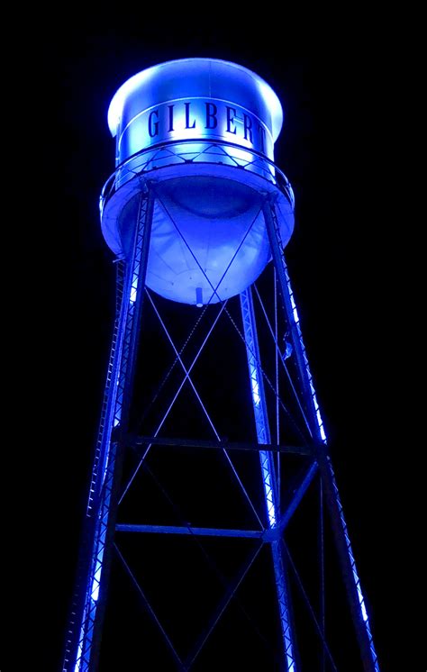 Gilbert Water Tower Lighting Gilbert Arizona