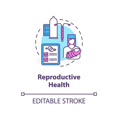 Reproductive Health Concept Icon Stock Vector Illustration Of Outline