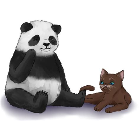 Panda And Cat By Griellaanime On Deviantart