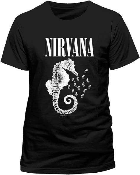 Nirvana Seahorse T Shirt Homme Amazonfr Vêtements Et Accessoires