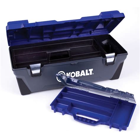 Kobalt 26 In Blue Plastic Lockable Tool Box In The Portable Tool Boxes