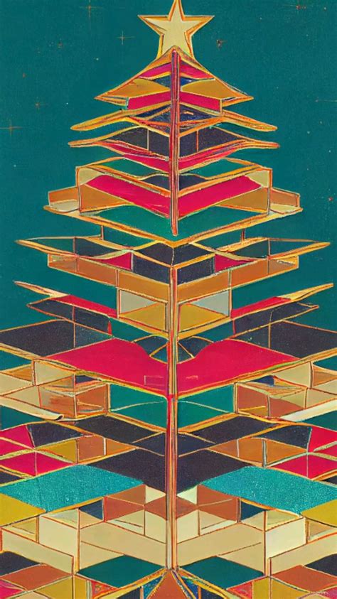 Mid Century Modern Christmas Tree Christmas Card Inspo Modern