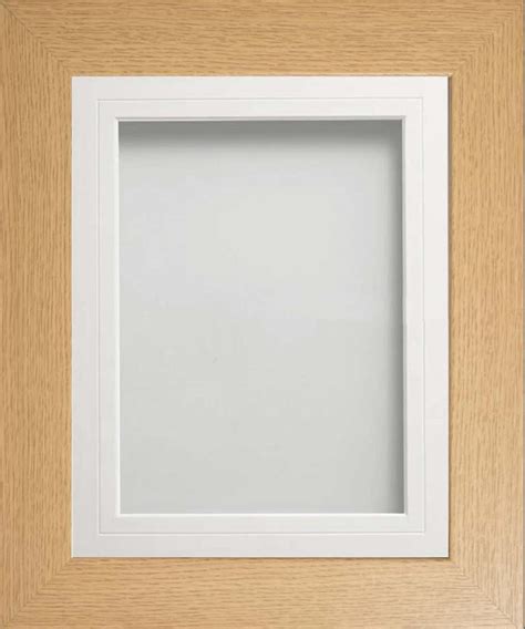 Watson Beech 20x16 Frame With White V Groove Mount Cut For Image Size