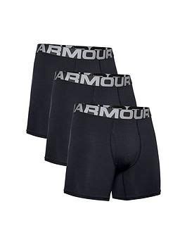 Under Armour Plus Size Charged Cotton 6 3 Pack Boxers Black