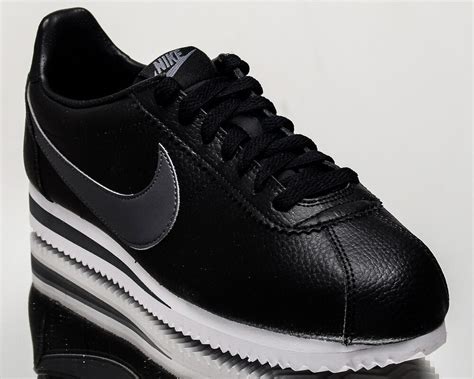 Nike Classic Cortez Leather Men Lifestyle Sneakers New Black Grey