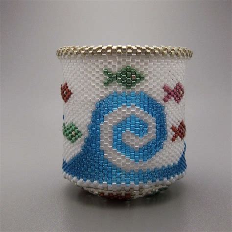 Beaded Boxes Wave Pattern Delica Needle And Thread Bead Art Bead
