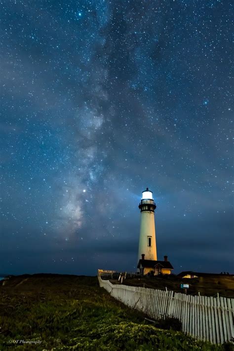 Night Watch Pigeon Point Lighthouse Pescadero Ca Candle On The Water