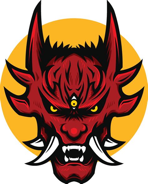 Illustration Of Angry Red Devil Head Mascot 2293745 Vector Art At Vecteezy