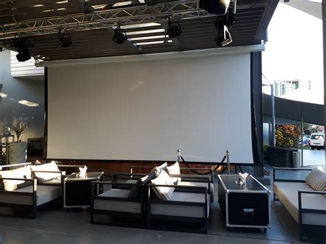 Large 400 Inch Motorized Electric Projector Screen With Remote ...