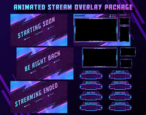 Digital Drawing And Illustration Animated Twitch Stream Overlay Package