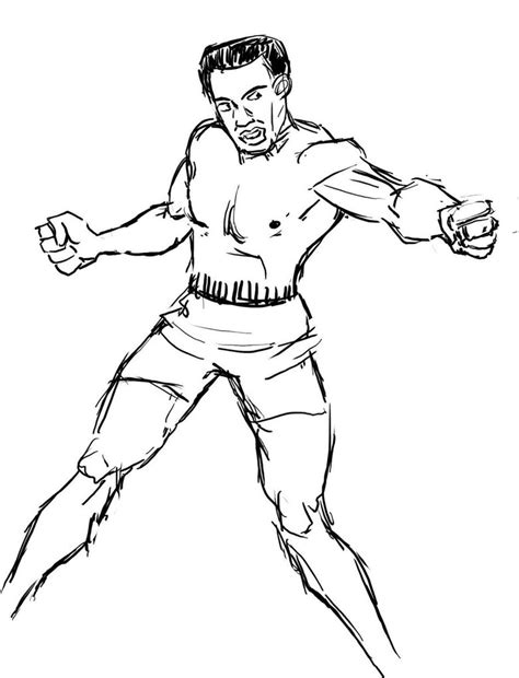Coloring Pages Ali Muhammad People Famous Colouring Draw Boxer Thecolor