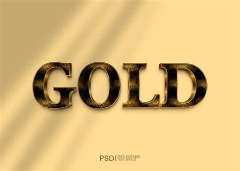 Premium Psd Gold 3d Editable Text Effect