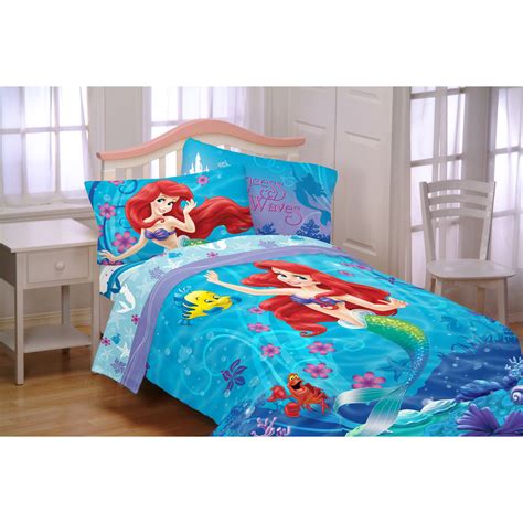 Shop for disney princess ariel bedding online at target. Disney Little Mermaid Ariel Girls Twin Comforter & Sheet ...