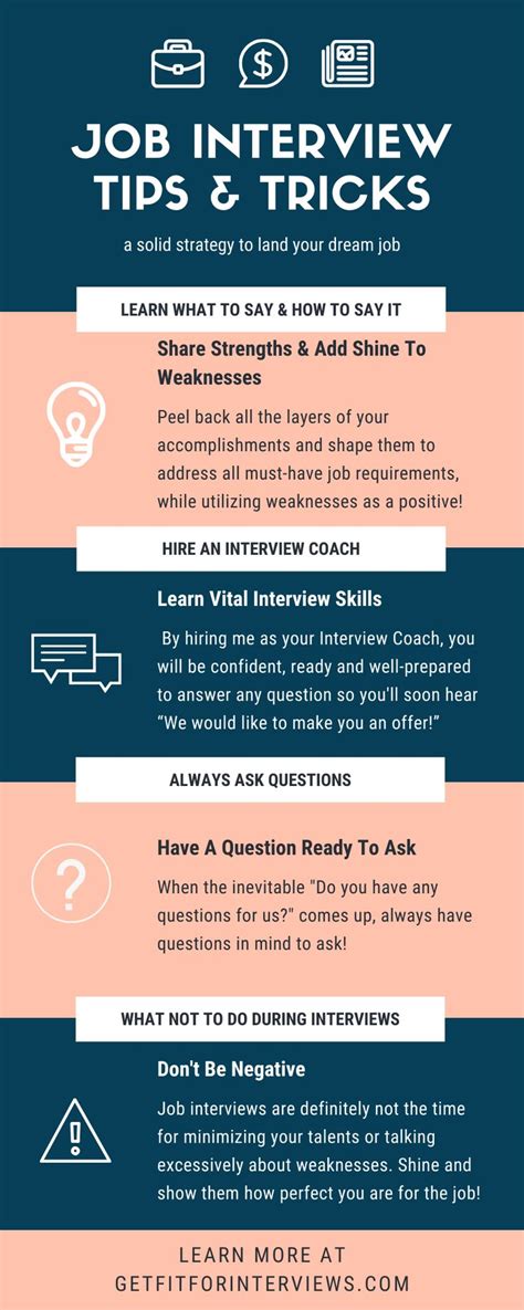 Job Interview Tips And Tricks Interview Coaching Job Interview Tips