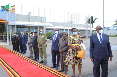 Oil Pipeline Project Tanzania President Suluhu Arrives In Uganda