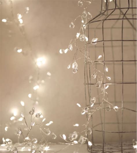 Warm White Crystal Cluster Fairy Lights Battery Or Mains Etsy Uk