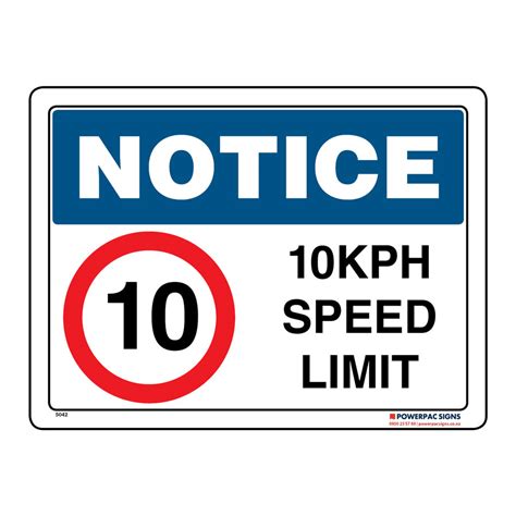 10kph Speed Limit Sign Powerpac