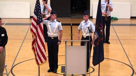 Glr Mi 135 Civil Air Patrol Honor Guard Posting Colors Youtube