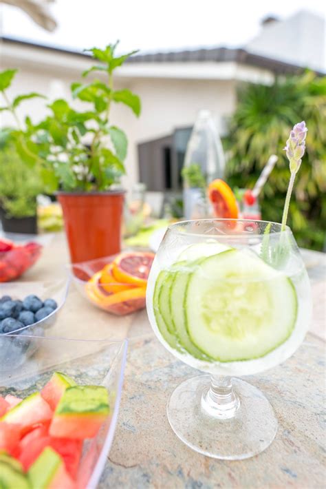 Who could possibly be more excited about the news than you and your partner? Party Idea: How to Make a Sparkling Water Bar | Water recipes, Variety of fruits, Pregnant diet