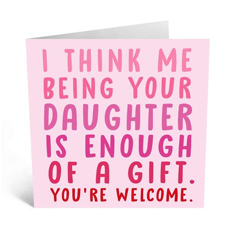 Buy Central 23 Dad Birthday Card Mom Birthday Card Being Your Daughter Is Enough Of A T