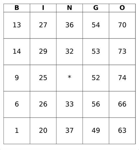 Blank Bingo Template 14 Free Psd Word Pdf Vector Eps Format