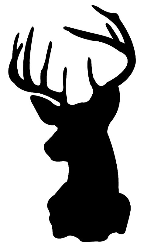 White Tailed Deer Silhouette Stencil Drawing Deer Head Silhouette Png