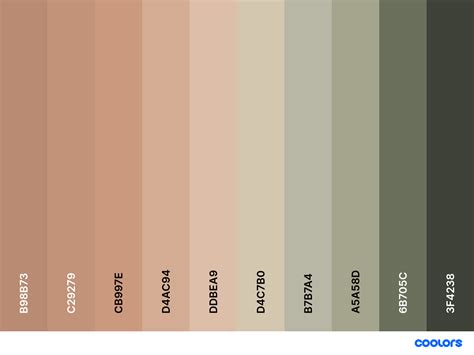 Neutral Color Palette With Hex Codes Cottagecore Color Palette Earth