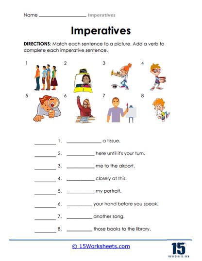 Imperatives Worksheets 15