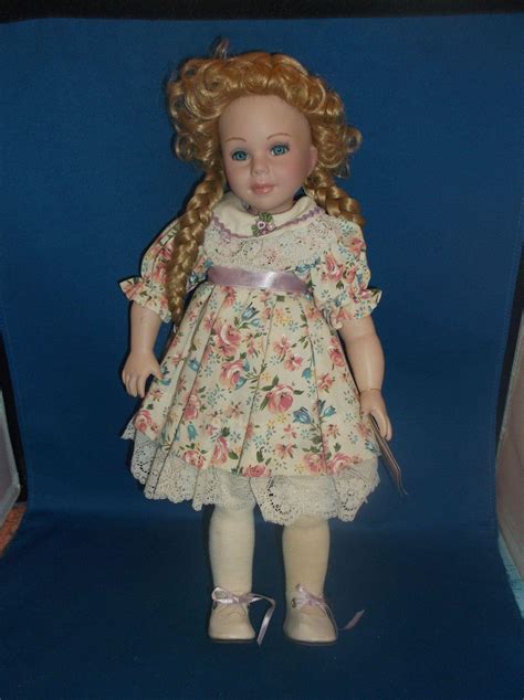treasures in lace porcelain doll blonde hair braids curls 14 in from hoosiercollectibles on ruby