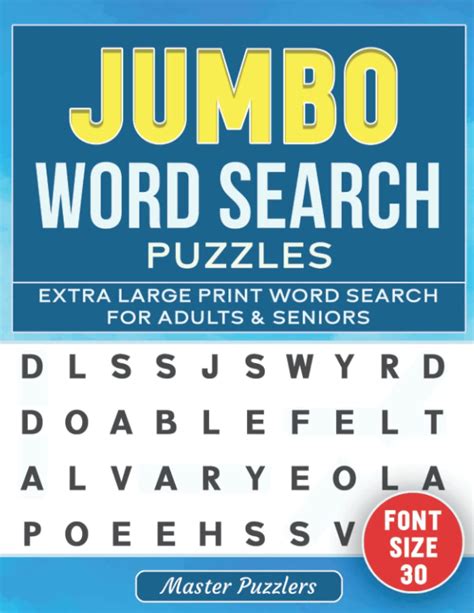 Jumbo Word Search Puzzles Extra Large Print Word Search Puzzles For