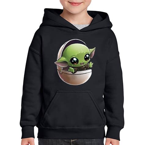 Бебешки суичър Baby Yoda Basket Star Wars Mandalorian черен размер