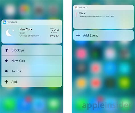 Inside Ios 10 3d Touch Enabled Home Screen Widgets Sidestep Opening