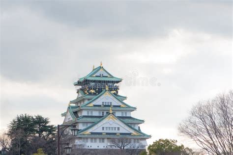 The Beautiful Osaka Castle In Winter Of Osakajapan Stock Image Image
