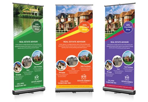 Real Estate Roll Up Banner By Uniquedesigning Thehungryjpeg