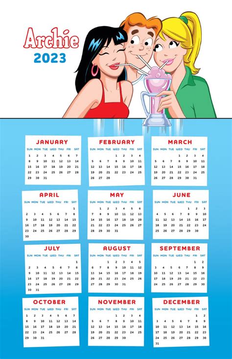 Archie 2023 Full Year Wall Calendars Limited Supply Archie Comics
