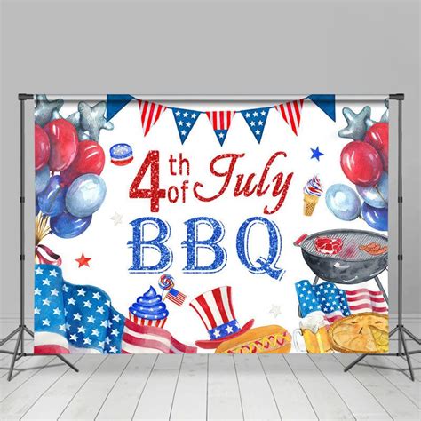Balloons Independence Day Backdrop For 4th Of July Bbq In 2022