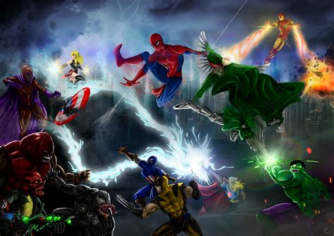 Marvel Heroes Vs Villains 4k Hd Superheroes 4k Wallpa