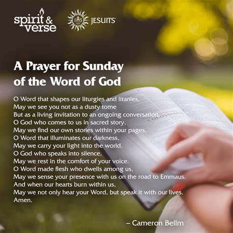Spirit And Verse A Prayer For Sunday Of The Word Of God