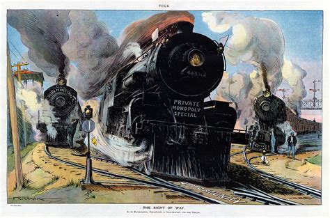 Cartoon Railroad 1910 Drawing By Beaumont Fairbank