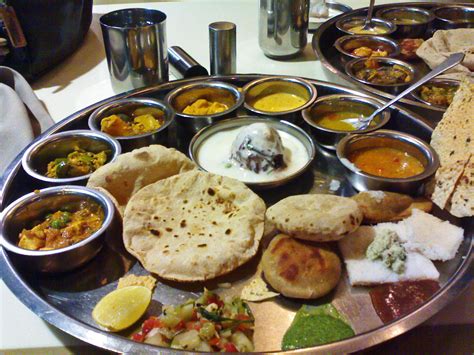 Stock Pictures Indian Thali Typical Indian Vegetarian Meal