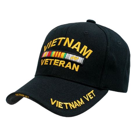 Vietnam Veteran Embroidered Military Baseball Cap By Rapid Dominance Black Ebay