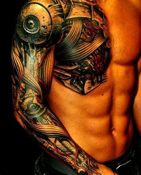 Amazing Bio Mechanical Tattoo Designs Examples Cyborg Tattoo