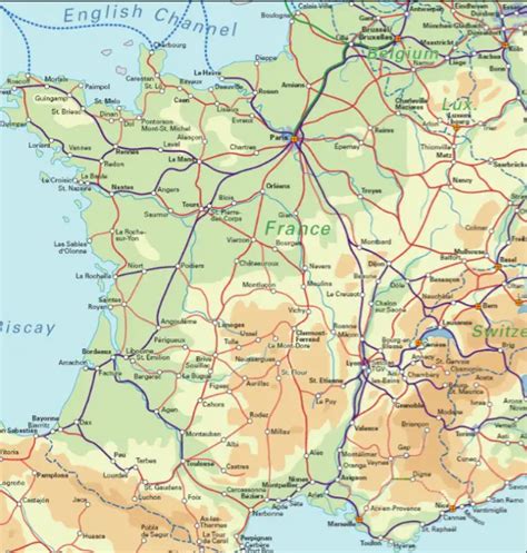 France Rail Map Airport Guide