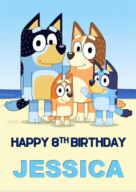 Bluey Birthday Card Printable Web Create And Print Free Printable