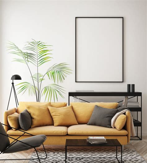 A wide variety of picture frame room options are available to you, such as modern, null, and contemporary. Interior living room with furniture, sofa and blank photo ...