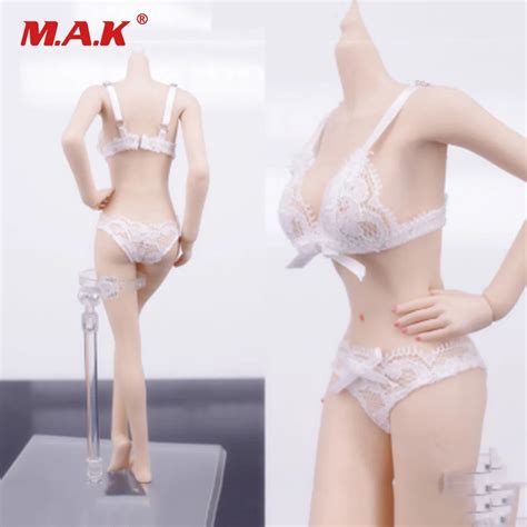 16 Scale Dark Vest White Underwear Clothing Sets Fit F 12 Female Action Figure Military