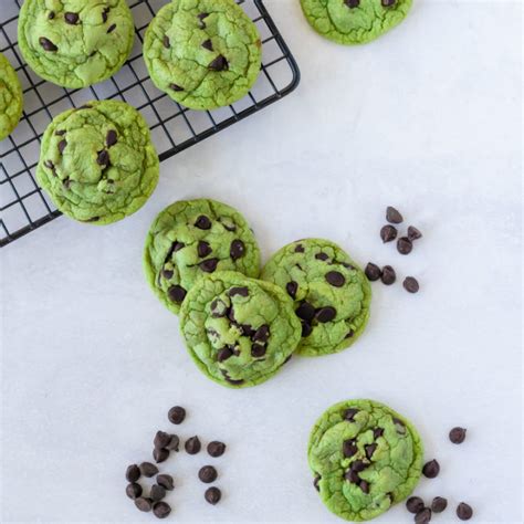 Mint Chocolate Chip Cookies Bakeeatrepeat